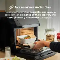 Freidora de Aire sin Aceite y Horno ROCKET de 11 L y 1800W Pantalla LED Táctil Freidora de Aire sin Aceite y Horno ROCKET de 11 L y 1800W Pantalla LED Táctil