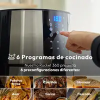Freidora de aire ROCKET sin aceite de 3,6L y 1500W temperatura regulable