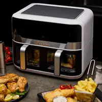 Freidora de Aire doble ROCKET de 9L y 240W con pantalla digital Freidora de Aire doble ROCKET de 9L y 240W con pantalla digital