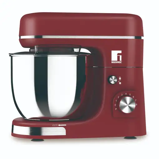 Bergner Maroon Amasadora 1300W 5L 8 velocidades + turbo
