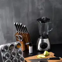 Batidora de Vaso 500W de 1,5L 2+1 Velocidades en Acero inoxidable