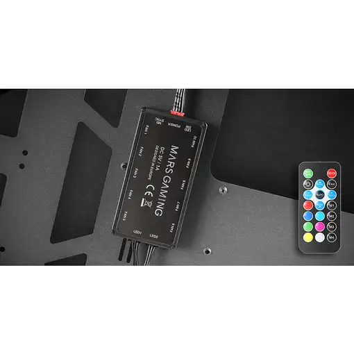 Mars Gaming MC-TITAN,Caja Gaming RGB XXL ATX, Doble Tira LED e Iluminación Frontal