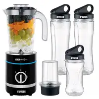 Noveen SB2000 0,8 L Licuadora de vaso 500 W Negro, Transparente