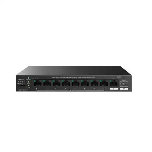 Tenda TEG1110PF-8-120W switch No administrado Gigabit Ethernet (10/100/1000) Energ