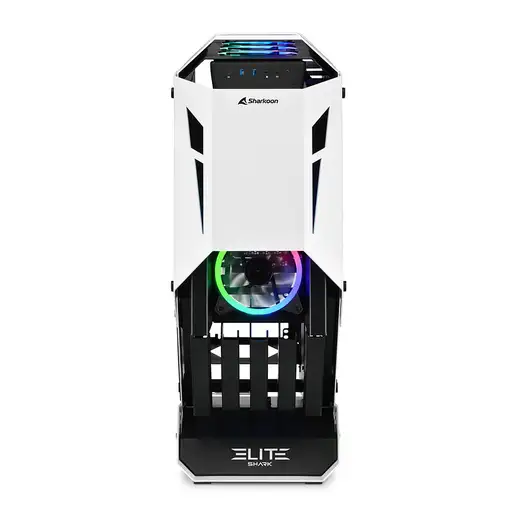 Sharkoon ELITE SHARK CA700 Torre Negro, Blanco
