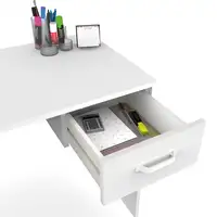 Mesa Escritorio Ordenador 75x90x50cm, 1 Cajón, Briebe, ESC1189WHT, Blanco