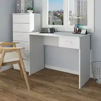 Mesa Escritorio Ordenador 75x90x50cm, 1 Cajón, Briebe, ESC1189WHT, Blanco