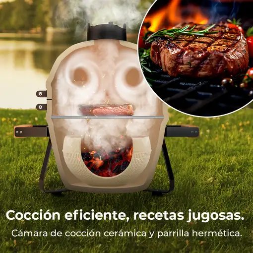 Cecotec 3248 barbacoa y parrilla al aire libre Parrilla/barbacoa Kamado Egg Carbón