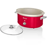 Retro Olla Cocción Lenta, 6,5L, Recipiente Extraíble, Swan, SF17031RNEU