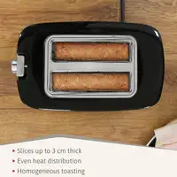 Set Tostadora Pan 2 + Hervidor Agua 1,7L + Batidora mano, Briebe, SKT1186BLK