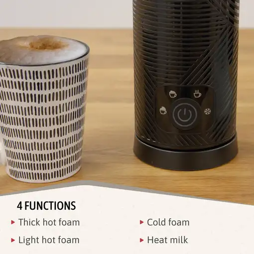 Set Cafetera Goteo 10 Tazas Café + Espumador Leche Eléctrico, Briebe, SKT1188BLK