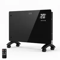 Yoevu - Emisor térmico de cristal 2500W, 2 modos de potencia, negro