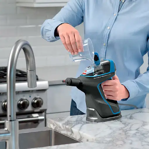 Bissell PowerFresh SlimSteam Fregona a vapor 1500 W Azul, Titanio