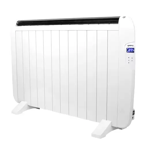 Yoevu - Emisor termico de aluminio, 2000W, 12 elementos, bajo consumo, blanco