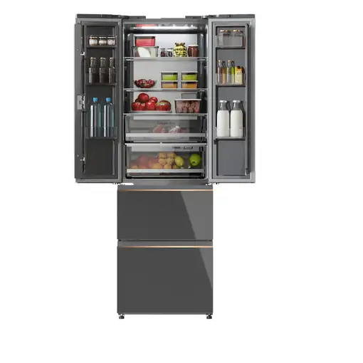 Cecotec Bolero CoolMarket Combi F2D 400 Grey nevera puerta lado a lado Independien