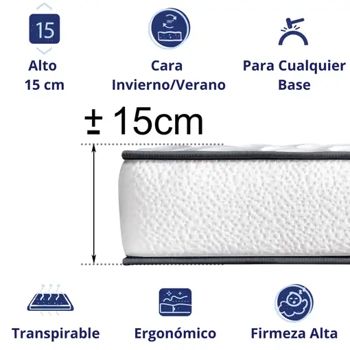 Colchón Viscoelástico 140x190 Especial Cama Nido | Dagostino Home