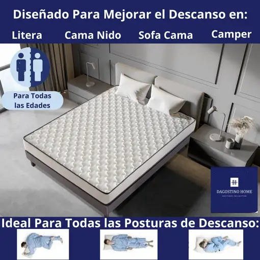 Colchón Viscoelástico 80x200 Especial Cama Nido | Dagostino Home