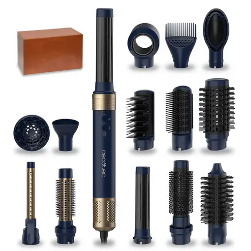 Cecotec Bamba CeramicCare 14in1 AirGlam Blue Herramienta de peinado con múltiples