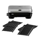 Braun SM5006 sandwichera 800 W Negro, Plata