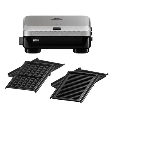 Braun SM5006 sandwichera 800 W Negro, Plata