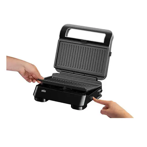 Braun SM5006 sandwichera 800 W Negro, Plata