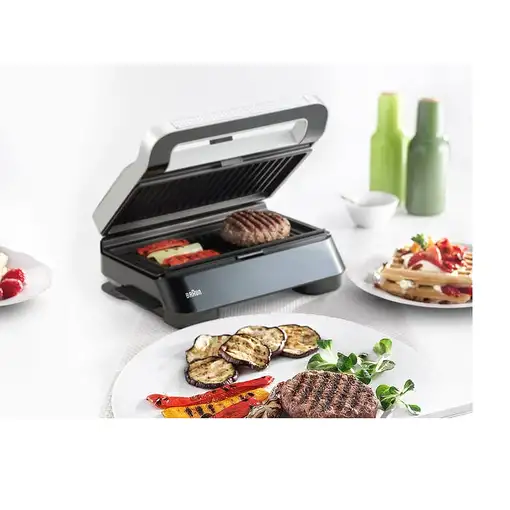 Braun SM5006 sandwichera 800 W Negro, Plata