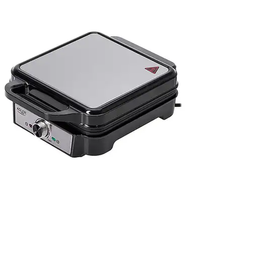Adler AD 3083 gofrera 4 barquillo(s) 1200 W Negro, Plata