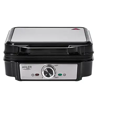 Adler AD 3083 gofrera 4 barquillo(s) 1200 W Negro, Plata