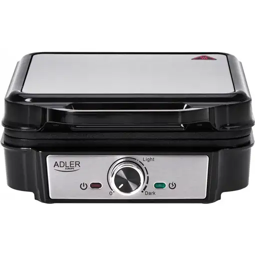 Adler AD 3083 gofrera 4 barquillo(s) 1200 W Negro, Plata