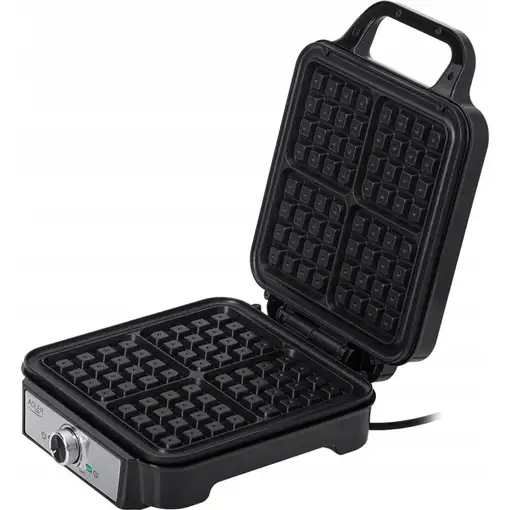 Adler AD 3083 gofrera 4 barquillo(s) 1200 W Negro, Plata