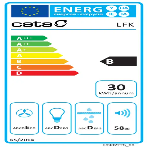 CATA LFK 6001 WH Telescópica o extraplana Blanco B 162 m³/h