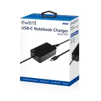 Ewent EW3981 adaptador e inversor de corriente Interior 45 W Negro