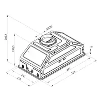 Corbero CCSF5222GF campana Encastrada Acero inoxidable D 300 m³/h