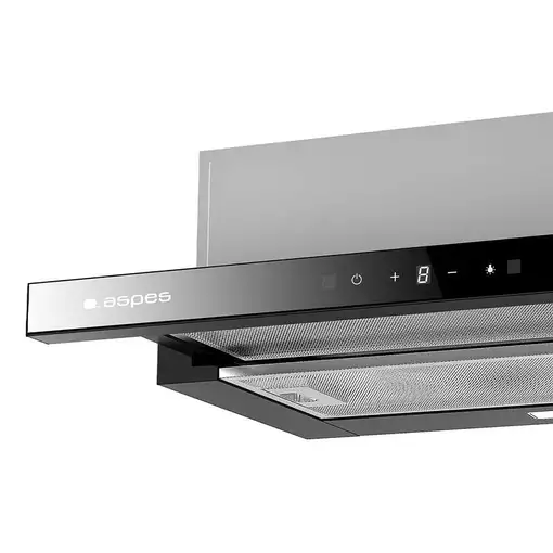 Aspes ACPE602ADX campana Telescópica o extraplana Negro 372,5 m³/h