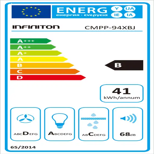 Infiniton CMPP-64XBL De pared Acero inoxidable B 400 m³/h