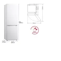 Nevera y congelador Independiente 344 L Blanco GBV3100DSW LG