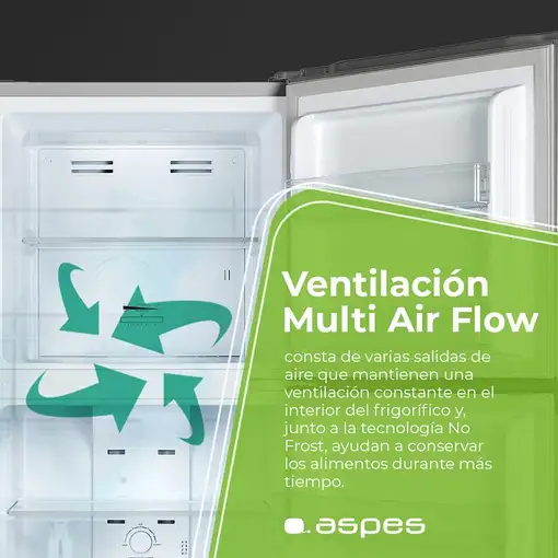 Frigoríficos dos puertas Independiente 251 L Acero inoxidable AF1675501ENFX ASPES