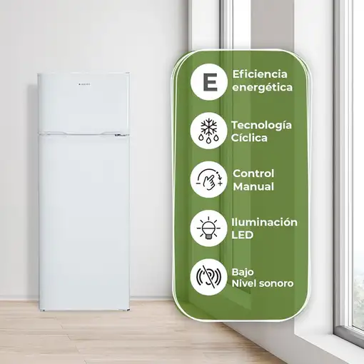 Nevera y congelador Independiente 206 L Blanco AF145503E ASPES
