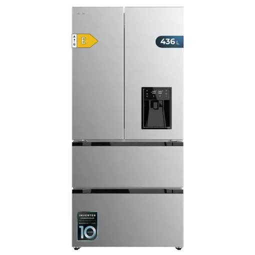 Cecotec Bolero CoolMarket FD 436 WD Inox E nevera puerta lado a lado Independiente