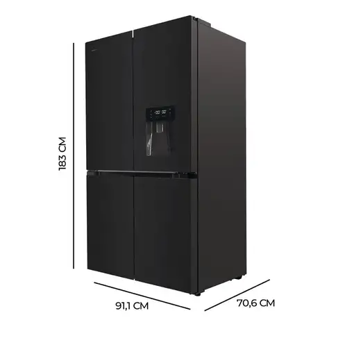 Cecotec Bolero CoolMarket 4D 564 nevera puerta lado a lado Independiente 563 L Neg