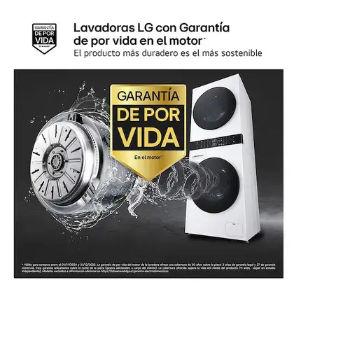 Lavadora-secadoras 22 / 12 kg 1400 rpm Blanco WT1210WWF.ABWQPES LG