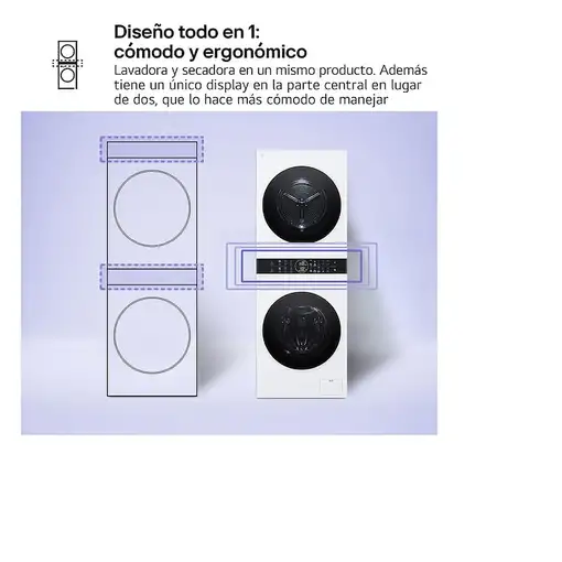 Lavadora-secadoras 22 / 12 kg 1400 rpm Blanco WT1210WWF.ABWQPES LG