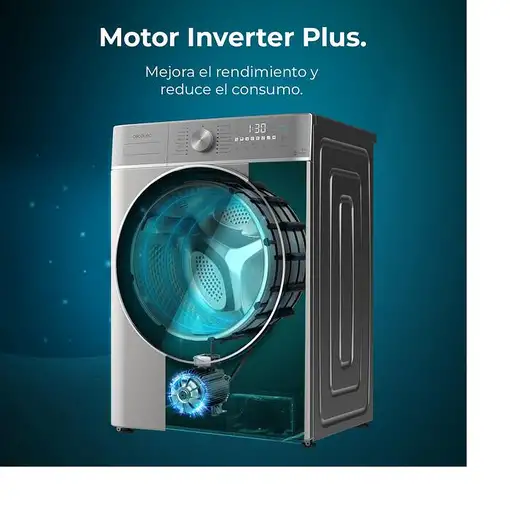 Lavadora carga frontal 9 kg 1400 RPM Acero 02767 CECOTEC