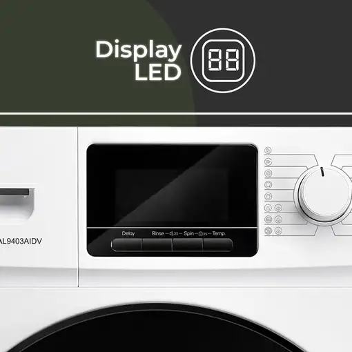 Lavadora carga frontal 9 kg 1400 RPM Blanco AL9403AIDV ASPES