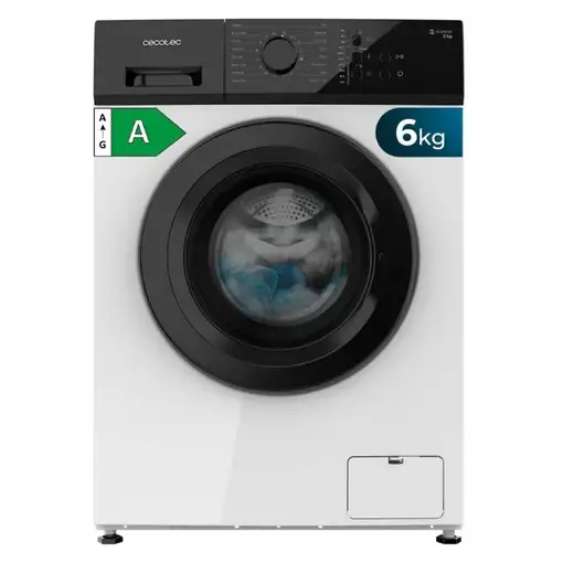 Lavadora carga frontal 6 kg 1000 RPM Negro A01_EU01_107153 CECOTEC Lavadora carga frontal 6 kg 1000 RPM Negro A01_EU01_107153 CECOTEC