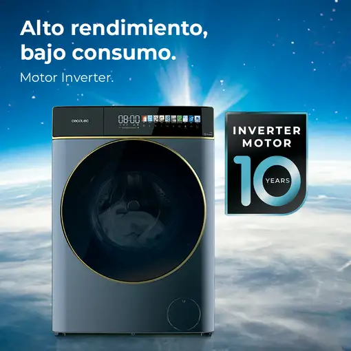 Lavadora carga frontal 10 kg 1400 RPM Azul 01300 CECOTEC