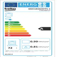 Horno 72 L Negro 75208 7768288414 BEKO Horno 72 L Negro 75208 7768288414 BEKO