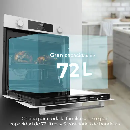Cecotec Horno Multifunción Bolero Hexa M226000 Glass White A