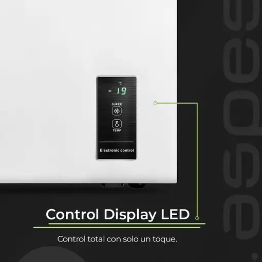 Aspes ACHH4500EDC congelador Arcón congelador Independiente 418 L E Blanco