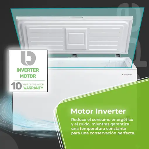 Aspes ACHH4500EDC congelador Arcón congelador Independiente 418 L E Blanco